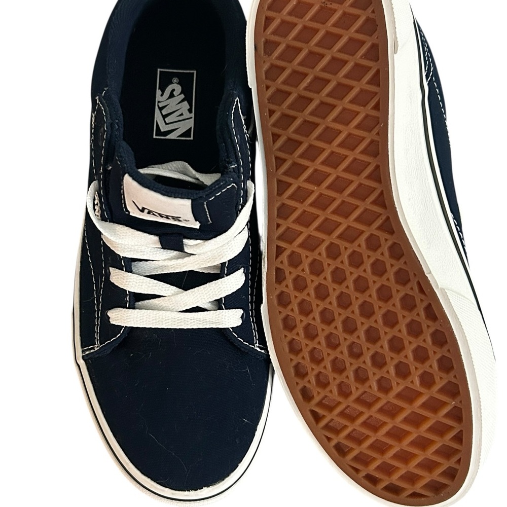 Vans Kids Dark Blue and‎ White Sneakers - Picture 4 of 5